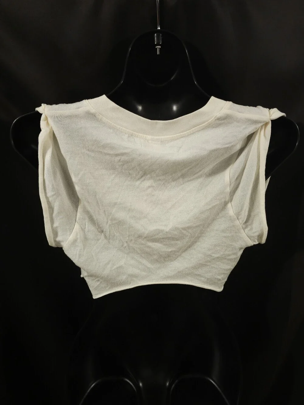 Skims Cotton Jersey Cover-Ups Twisted Plunge T-shirt CU-STT-7213W Egret Medium
